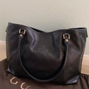Gucci Guccissima Razor Black Tote